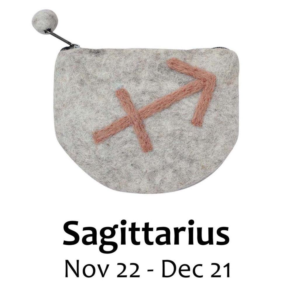 Felt Sagittarius Zodiac Coin Purse - Global Groove - Flyclothing LLC