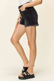 Judy Blue Full Size Tummy Control Fray Hem Shorts - Trendsi - Flyclothing LLC
