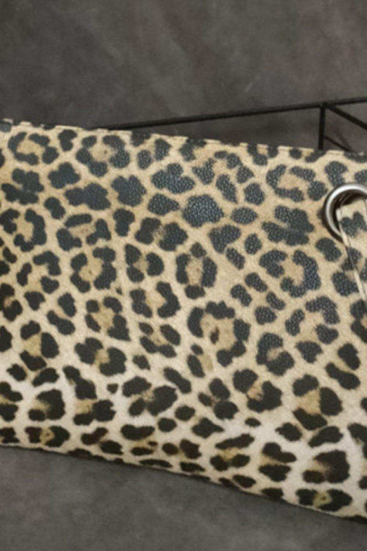 Leopard PU Leather Clutch - Trendsi - Flyclothing LLC