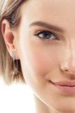 Moissanite 925 Sterling Silver Connected Earrings - Trendsi - Flyclothing LLC