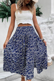 Ditsy Floral Slit High Waist Skirt - Trendsi