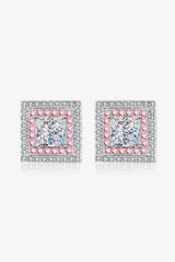 Moissanite Square Stud Earrings - Flyclothing LLC