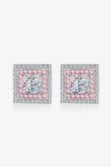 Moissanite Square Stud Earrings - Flyclothing LLC