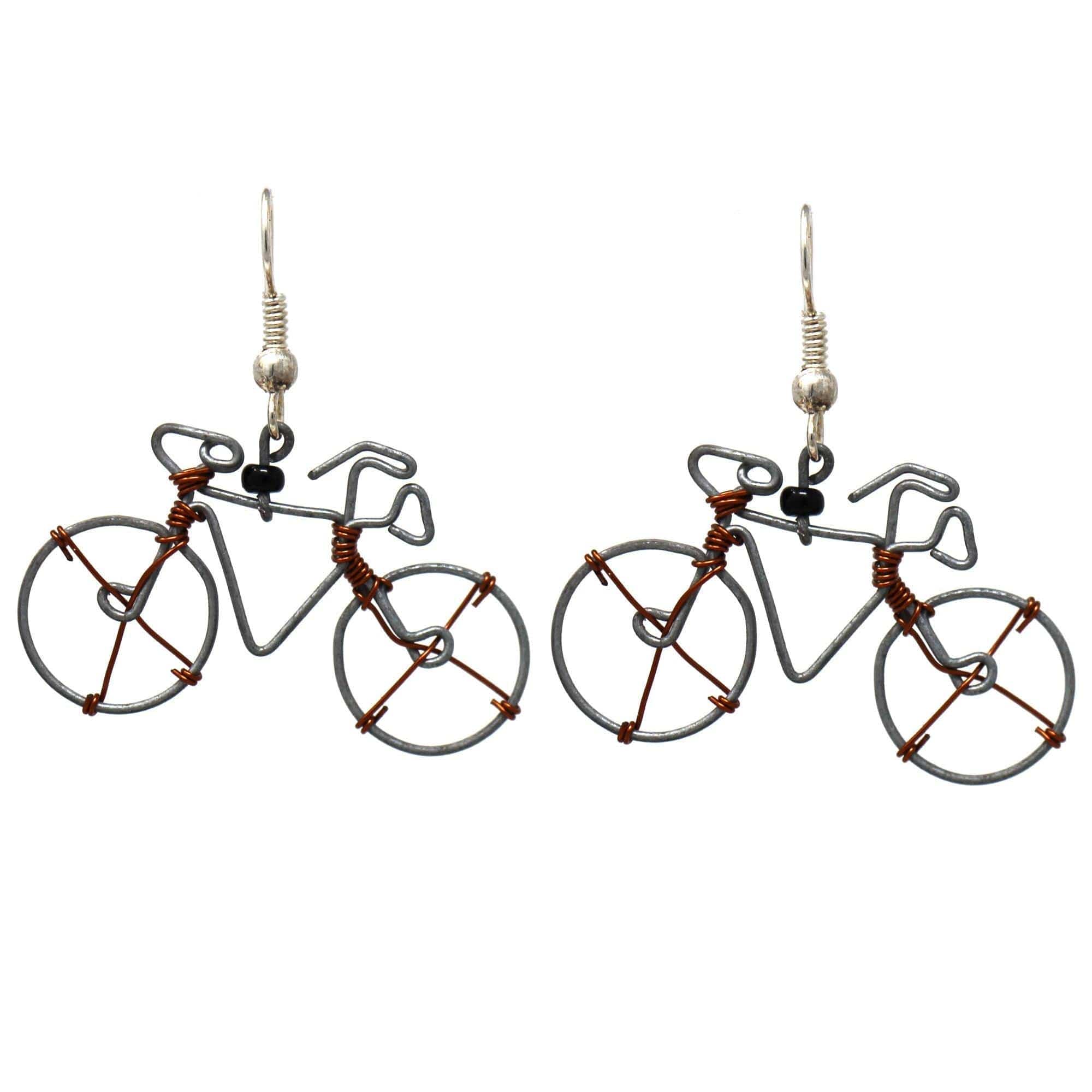 Recycled Wire Bicycle Earrings - Set of 10 - Creative Alternatives