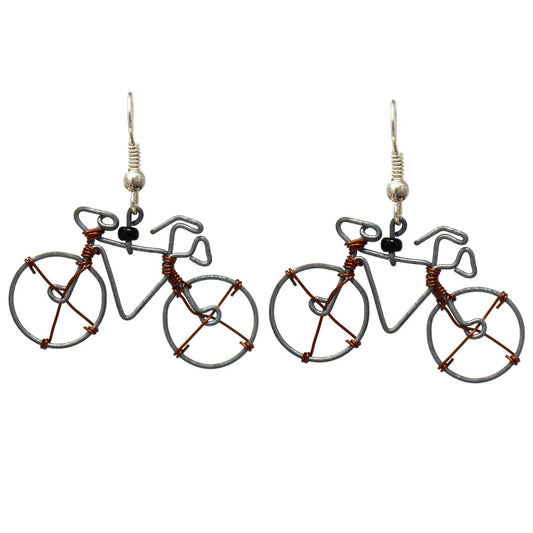Recycled Wire Bicycle Earrings - Set of 10 - Creative Alternatives