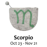 Felt Scorpio Zodiac Clutch - Global Groove Direct