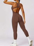 Cutout Racerback Active Jumpsuit - Trendsi - Flyclothing LLC