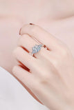 3 Carat Moissanite 925 Sterling Silver Rhodium-Plated Ring - Trendsi