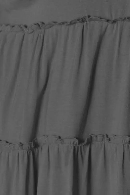 Double Take Half Button Long Sleeve Ruffle Hem Blouse - Trendsi - Flyclothing LLC