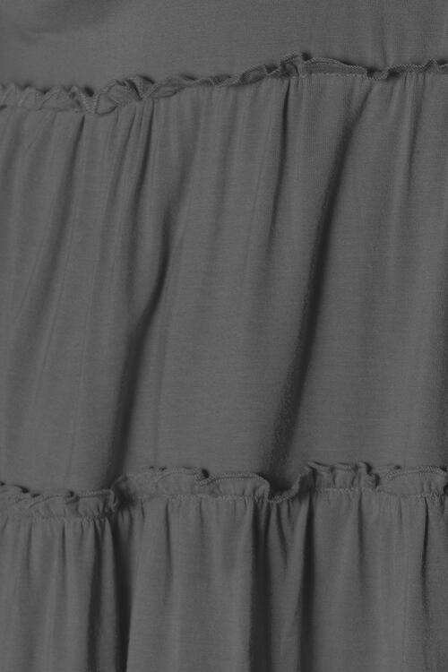 Double Take Half Button Long Sleeve Ruffle Hem Blouse - Trendsi - Flyclothing LLC