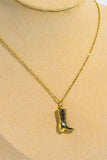 Cowboy Boot Pendant Stainless Steel Necklace - Trendsi - Flyclothing LLC