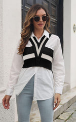 Grecian Sleeveless Sweater Vest - Trendsi