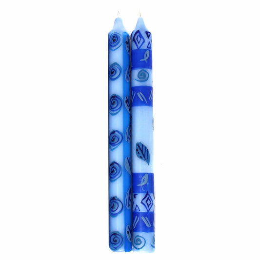Tall Hand Painted Candles - Pair -Feruzi Design - Nobunto - Flyclothing LLC