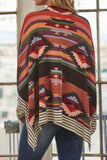 Geometric Striped Splicing Round Neck Blouse - Trendsi - Flyclothing LLC