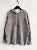 Drawstring Long Sleeve Hooded Sweater - Trendsi - Flyclothing LLC