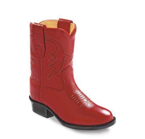 Old West Red Toddler Round Toe Boots - Old West