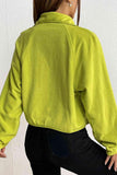 Snap Down Collared Jacket - Trendsi