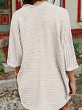 Striped Open Front Knit Cardigan - Trendsi - Flyclothing LLC