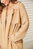 Culture Code Full Size Tied Trench Coat with Pockets - Trendsi - Flyclothing LLC