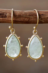 Natural Stone Teardrop Earrings - Trendsi