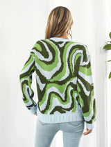 Round Neck Dropped Shoulder Sweater - Trendsi - Flyclothing LLC