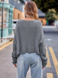 Round Neck Cable-Knit Sweater - Trendsi - Flyclothing LLC