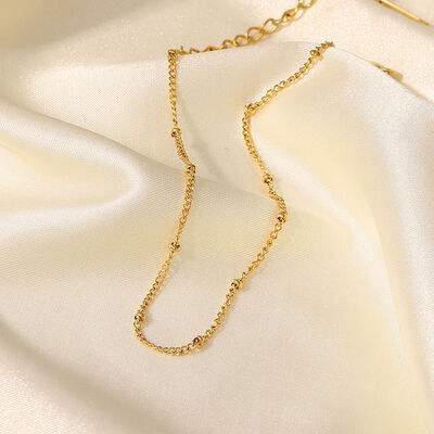 Stainless Steel Bead Anklet - Trendsi - Flyclothing LLC