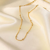 Stainless Steel Bead Anklet - Trendsi