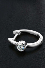 18k Gold-Plated Inlaid Moissanite Huggie Earrings - Trendsi - Flyclothing LLC