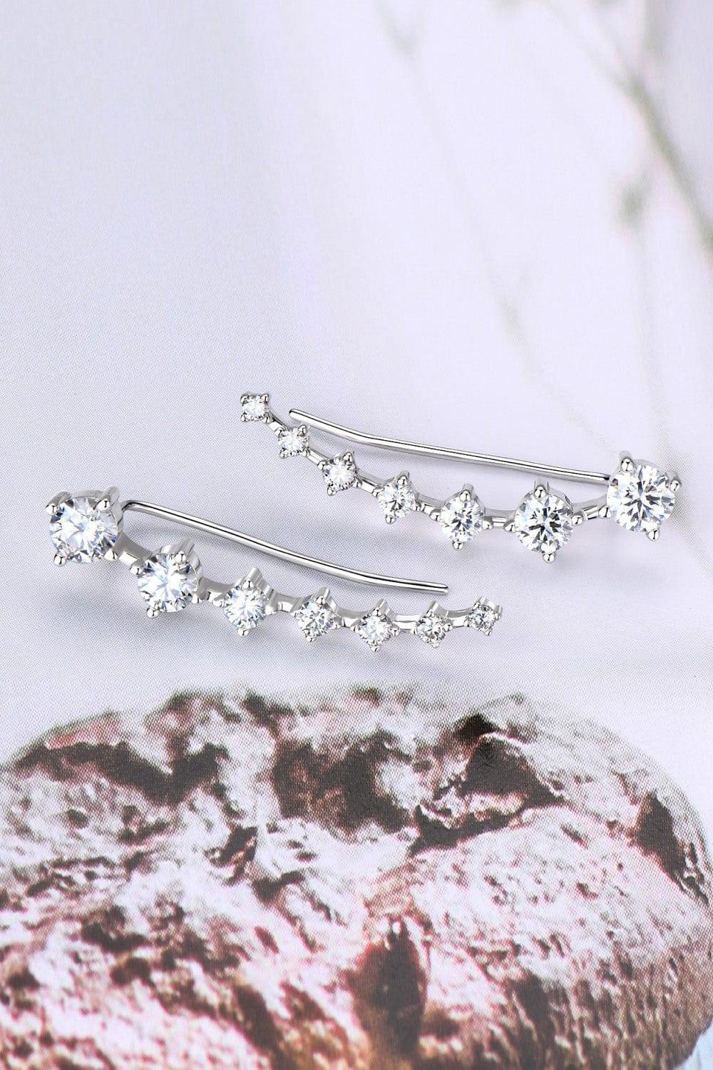 1.9 Carat Moissanite 925 Sterling Silver Earrings - Trendsi