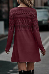 Printed Round Neck Long Sleeve T-Shirt - Trendsi