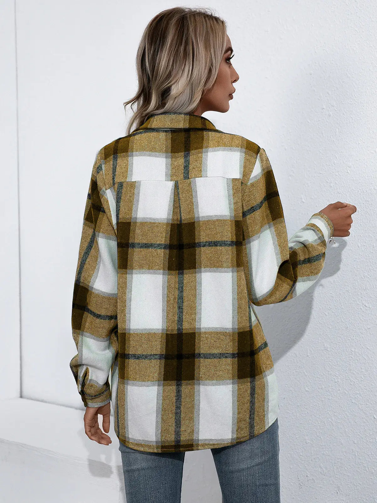 Plaid Button Up Flannel Shirt - Trendsi - Flyclothing LLC