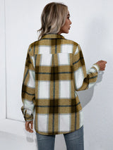 Plaid Button Up Flannel Shirt - Trendsi - Flyclothing LLC