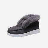 Furry Suede Snow Boots - Trendsi - Flyclothing LLC