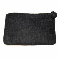 Hand Crafted Felt: White Cat Pouch - Global Groove Direct