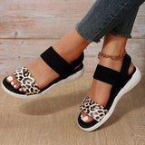 PU Leather Open Toe Low Heel Sandals - Trendsi - Flyclothing LLC