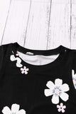 Printed Side Slit Round Neck Tank - Trendsi - Flyclothing LLC