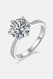 3 Carat Moissanite Side Stone Ring - Trendsi