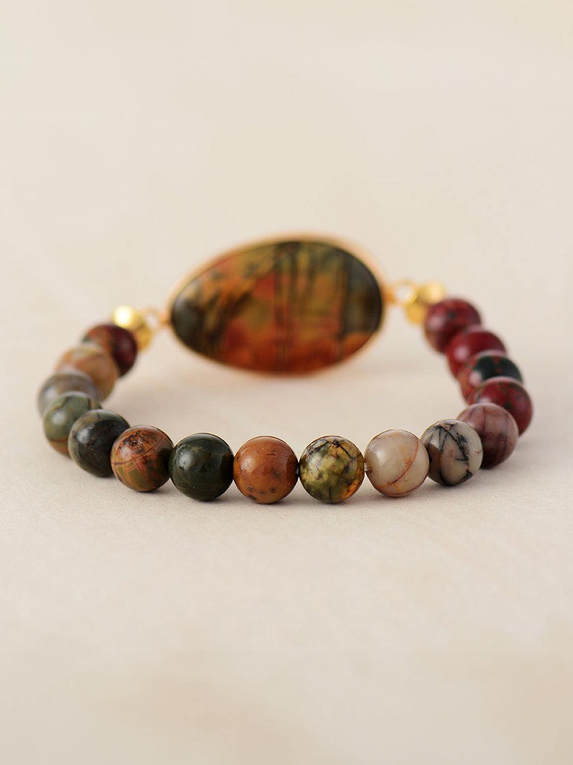 Geometrical Shape Beaded Bracelet - Trendsi