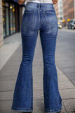 Plus Size High Waist Flare Jeans - Trendsi - Flyclothing LLC