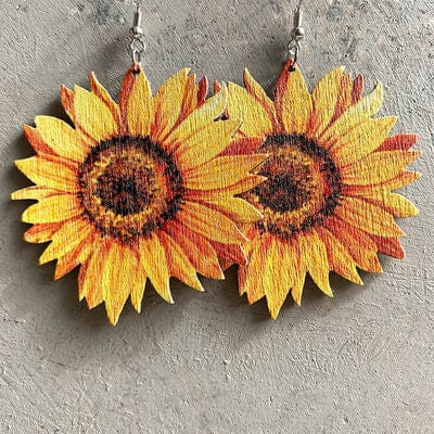 Iron Hook Wooden Earrings - Trendsi
