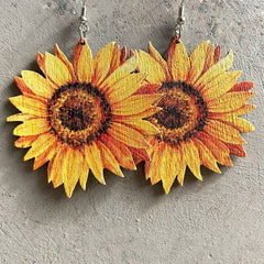 Iron Hook Wooden Earrings - Trendsi