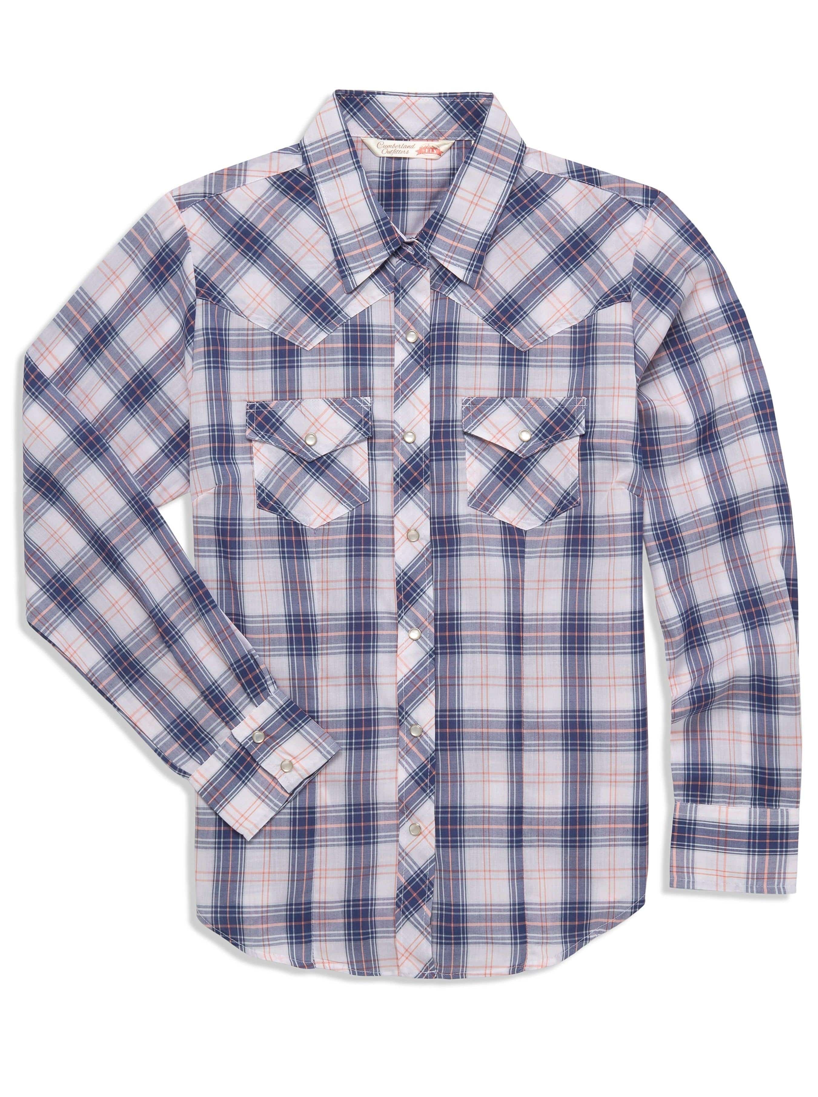 Women's Ely Cattleman Plaid Western Snap Shirt - Flyclothing LLC