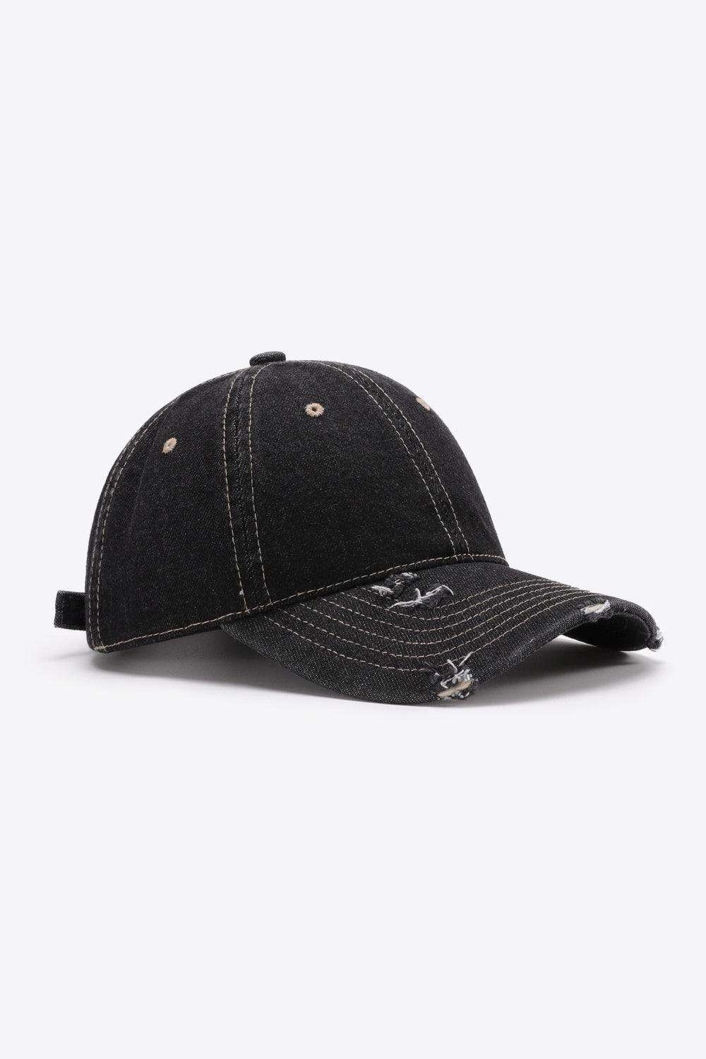 Distressed Adjustable Baseball Cap - Trendsi - Flyclothing LLC
