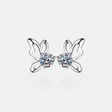 1 Carat Moissanite Butterfly Shape Earrings - Trendsi