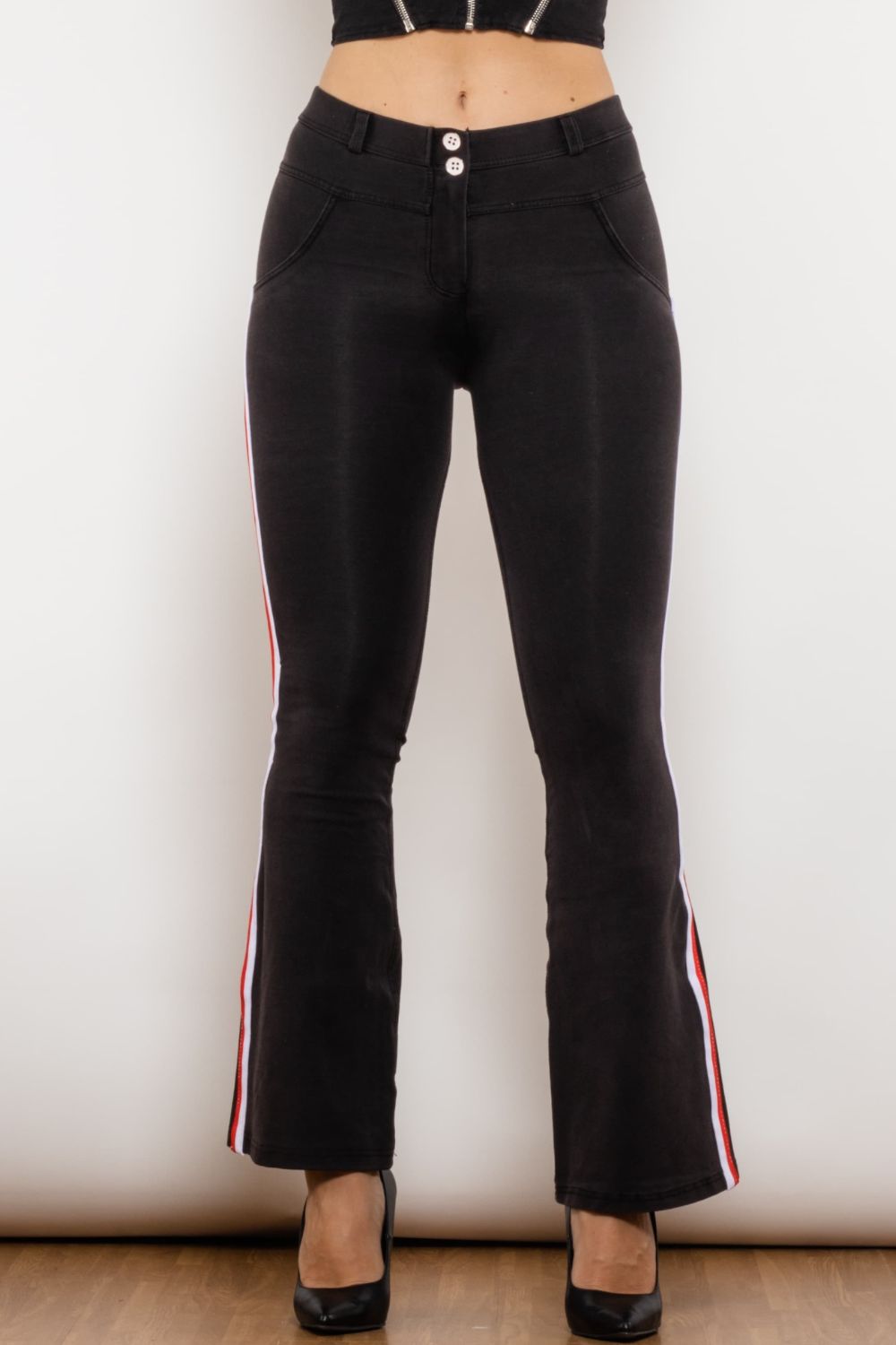 Side Stripe Contrast Bootcut Jeans – Flyclothing LLC