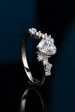 1 Carat Moissanite Heart 925 Sterling Silver Ring - Trendsi