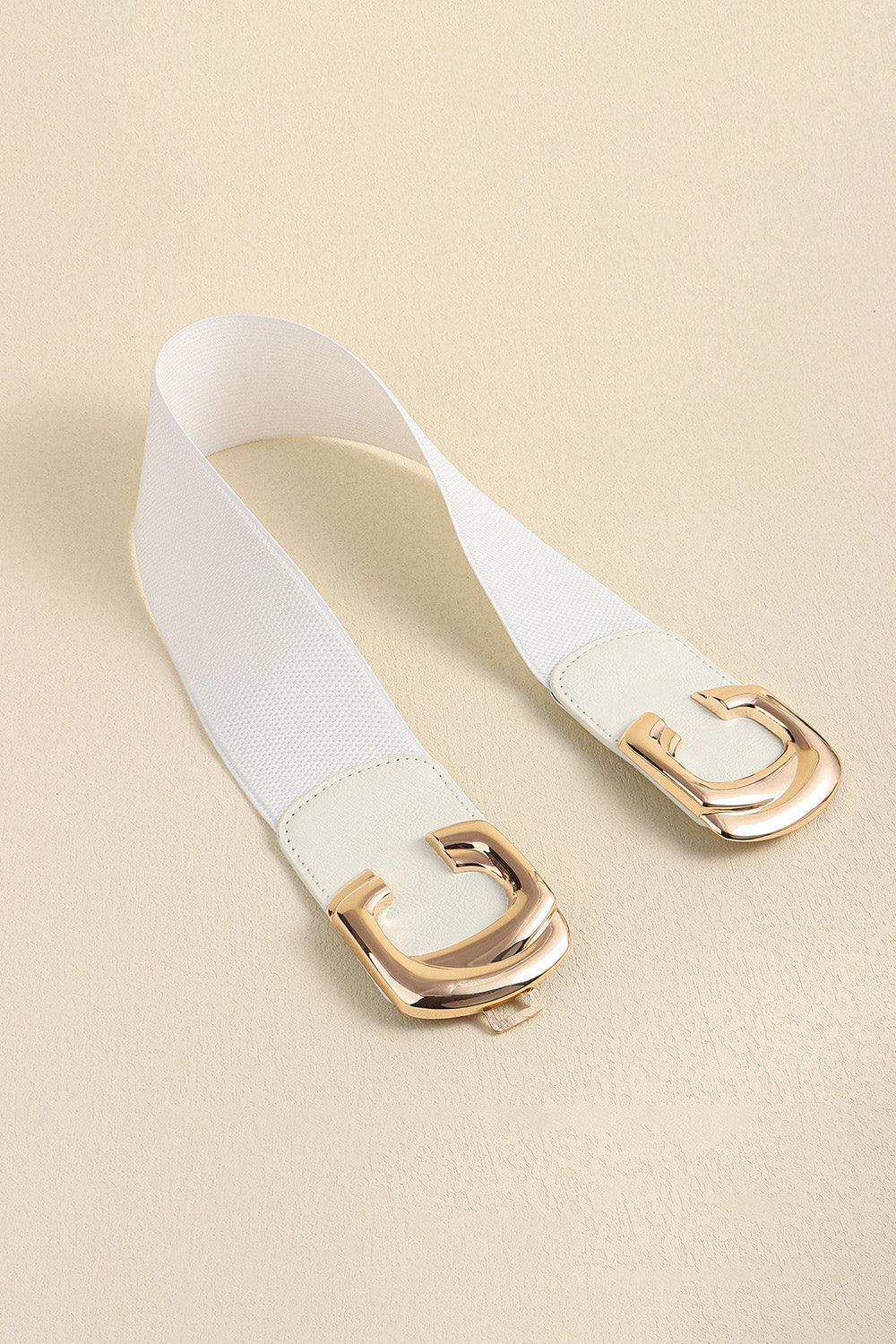 Zinc Alloy Buckle Elastic Wide Belt - Trendsi - Flyclothing LLC