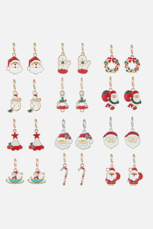 Christmas Theme Alloy Earrings - Trendsi - Flyclothing LLC