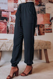 Tied Long Joggers with Pockets - Flyclothing LLC